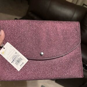 a new day Pink Glitter Clutch